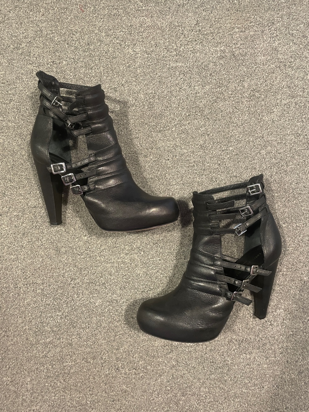 Loeffler Randall Black Strappy High-Heel